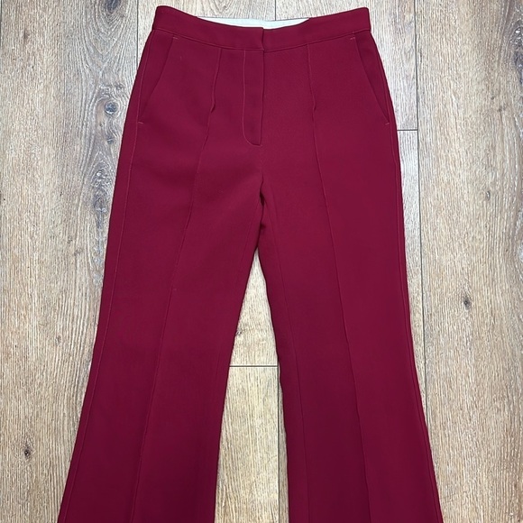Vintage Céline Burgundy Front Pleat Trousers Size 36/4US/S - Picture 3 of 9